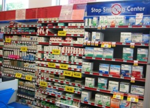 Drugstore shelves